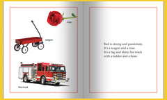 Red rose, wagon and fire truck 