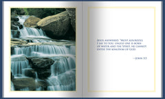 Stream water running over rocks 