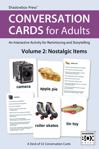 Front of box – Conversation Cards, Nostalgic Items