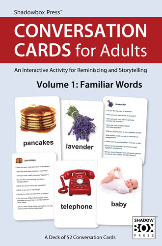Front of box – Conversation Cards, Familiar Words