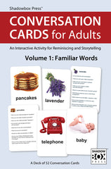 Front of box – Conversation Cards, Familiar Words